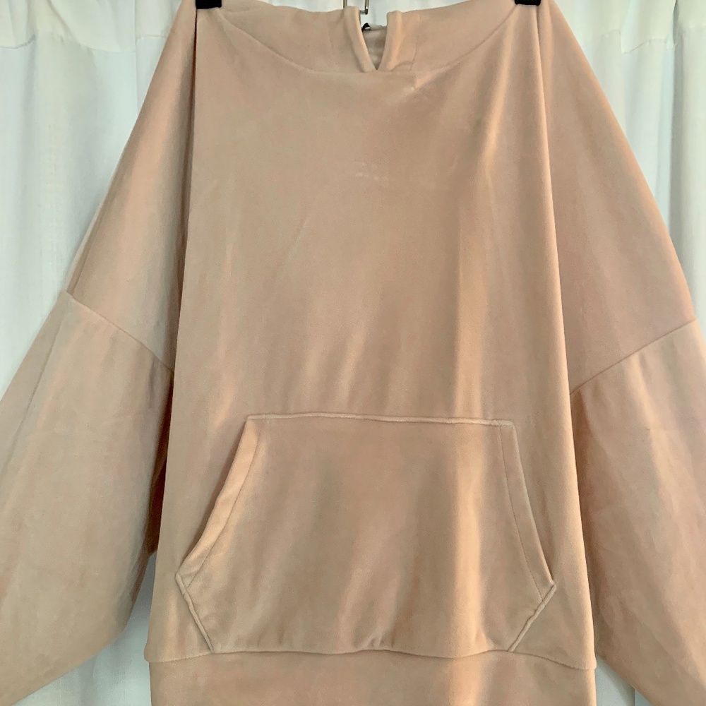 American Eagle Velour Crop Hoodie